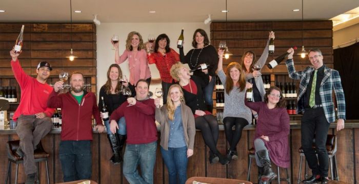 <b>Wine tasting often becomes a group activity in the Yamhill Valley</b>